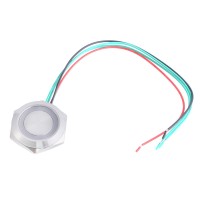 Кнопка антивандальная плоская с зелёным подсветкой 12-24V