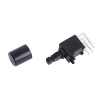 Перемикач SPST-NO x2, PB400EEQR1BLK E-SWITCH