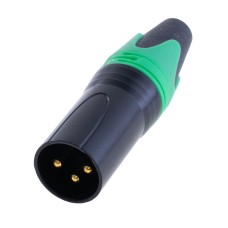 Гніздо "тато" XLR male-green, на провід, зелене