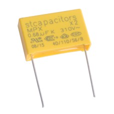 MKP class X2 680nF 310VAC K/-10%, P , 22,5mm, 26,5х16,5х7mm STX2684K31L22.5-STcapacitors конденсатор плівковий