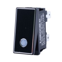 Переключатель LBCX2810.5, клавиша чёрная, подсветка зелёная, 5-24V Lanboo