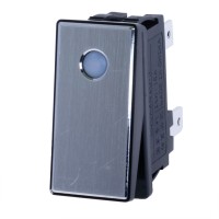 Переключатель LBCX2810.5, клавиша серебряная, подсветка красная, 5-24V Lanboo