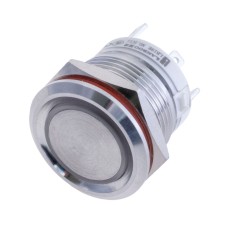 Кнопка LB19E з червоною підсвіткою: кільце, 220В, з фіксатором