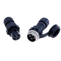 Разъём GX16-4 комплект IP65 (вилка на провод + гнездо на провод)