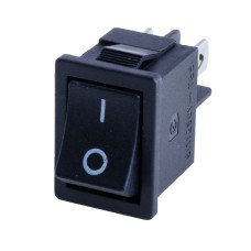 Перемикач KCD1-4-201, KCD1-4-201-C3-BB black housing, black button