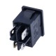 Переключатель KCD1-4-201, KCD1-4-201-C3-BB (black housing, black button) Daier