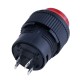 Кнопка з фіксацією червона R16-503AD Daier