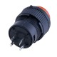 Кнопка з фіксацією жовта R16-503AD Daier