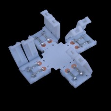 З'єднувач 4х стічок "X" 10mm LED 3528/5050, 2 контакти.