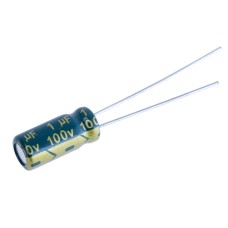 1uF 100V 5x11mm 105°C JCCONелектролітичний конденсатор