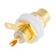 Гнездо RCA белый на панель, золоченый L-KLS1-RCA-108-G-W,65