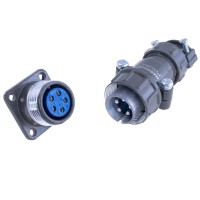 Разъём P20J9Q 5Pin промышленный, комплект на провод+на корпус