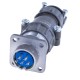 Разъём P20J11Q 7Pin, промышленный комплект на провод+на корпус