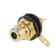 Гніздо RCA чорне на панель, золочене L-KLS1-RCA-108-G-B,65