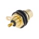 Гніздо RCA чорне на панель, золочене L-KLS1-RCA-108-G-B,65