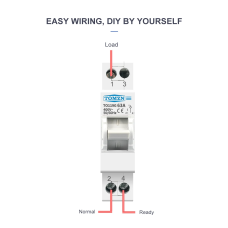 Однополюсний 1P ручний механічний перемикач джерела живлення MTS Dual Power Manual Transfer Isolating Switch Interlock Circuit Breaker TO119G 63A