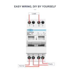 Двополюсний 2P ручний механічний перемикач джерела живлення MTS Dual Power Manual Transfer Isolating Switch Interlock Circuit Breaker TO219G 63A