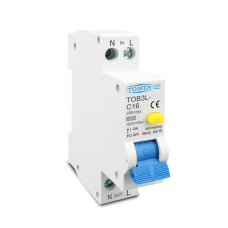 Диференційний автоматичний вимикач RCBO 1PN 18MM 230V 6KA 16A