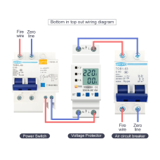Інтелектуальний автоматичний вимикач живлення DDS238-VAP 63A Bottom input
