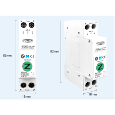 Розумний Zigbee однофазний вимірючав потужності TOB9Z-VAP VA protect 1-63A