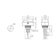 Переключатель ASW-20D красная подсветка (LED) 12V, 20A