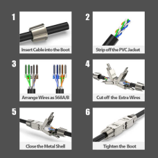 Адаптер, подовжувач мережевого провода 10Gbps Cat6A ZTC7-Z04