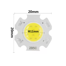 Світлодіод 5W, білий холодний 6500K 20x20 mm, COB