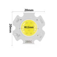 Светодиод 10W, белый нейтральный 4000K 20x20 mm, COB