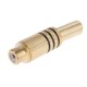 Гнездо RCA (тюльпан) золоченый с черный полосой (KLS1-RCA-PF03-G-B-6.5)