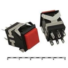 Кнопка PSW-10L Red без фіксації, з підсвічуванням off -on