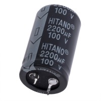 Електролітичний конденсатор 2200uF 100V ELP 25x40mm (ELP222M2ABB-Hitano