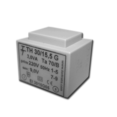 Трансформатор залитий 2VA, 2х24 V, TH30/15G 2*24V код EI 3015G 20 Тортранс