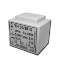 Трансформатор залитий 2,5VA, 18 V, TH30/18G 18V код EI 3018G 09 Тортранс