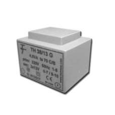 Трансформатор залитий 5VA, 2x9 V, TH38/13G 2*9V код EI 3813G 15 Тортранс