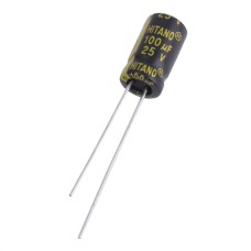100uF 25V ESX 6,3x11mm low imp. ESX101M25B-Hitano електролітичний конденсатор низькоімпедансний