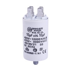 10uF 425VAC ±5% 36x58mm болт, з клемами 6.3mm 4.16.10.15.64 Ducati конденсатор пусковий