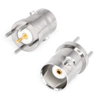 BNC-гнездо на плату вертикальное (B-055-17 TGN) (BNC-J) (ВЧ-разъём) Cosmtec
