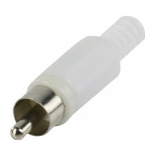 CC-006W RCA-роз'єм вилка "тато" білий