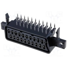 SCART-17 тип:SCART; гніздо; "мама"; кутовий; THT на панель