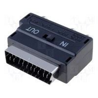 SCARTW-3RCAG-PS Адаптер; RCA гнездо x3,SCART вилка, SVHS 4pin гнездо