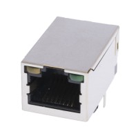 Розетка RJ45 с трансформатором и светодиодами (RJ45-TRAFO-LT) Amphenol