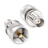 Переходник UHF-вилка BNC-розетка (UHF-303) (UHFP,BNCJ) (EM-BC057-NGD) (ВЧ-разъём) Emico