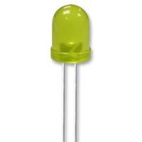 Світлодіод 8mm жовтий 588nm, 50 ° (L-793YD-Kingbright)