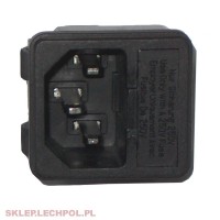 Гнездо питания AC 3PIN на комп. корпус + предохранитель (WTY0121)