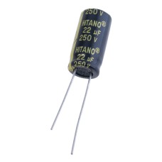 22uF 250V EXR 10x21mm low imp. EXR220M2EB-Hitano електролітичний конденсатор низькоімпедансний