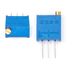 1 kOhm VTR-A-3296W-102-R VTRons потенціометр настроювальний багатооборотний 3/8 "вивідний, регулювання зверху; 9,5х10х5мм