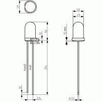 Світлодіод миготливий 5.9mm жовтий 590nm, 60 ° (GNL-5013YD-B) G-Nor