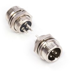 Роз'єм GX12-3 KLS15-225-M12-3M1 розетка блокова 3-х конт., різьбове з'єднання