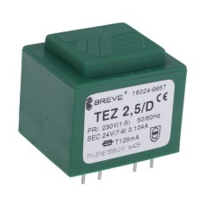 Трансформатор залитий 2,5VA, 24 V, TEZ2.5/D230/24V BREVE TUFVASSONS