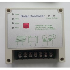 Контроллер для сонячних панелей 12V/24V, 10A.